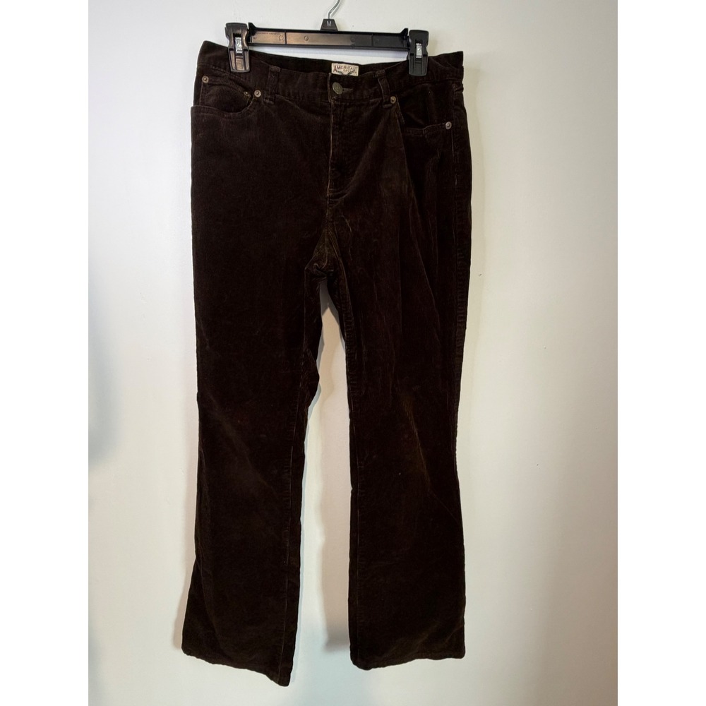 American Living Brown Corduroy Bootcut Pants Revere Size 10 Dark Academia Y2K